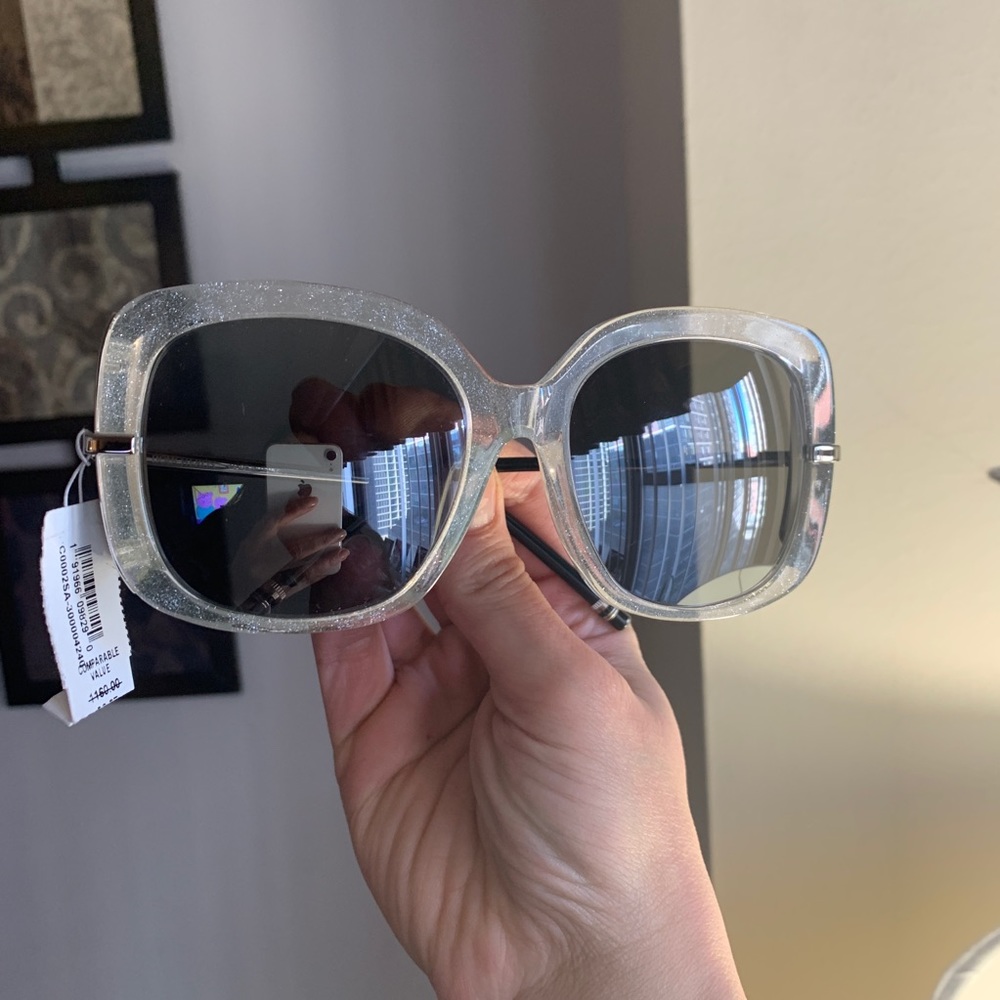 Authentic BOUCHERON 54 glitter oversized Square Swarovski crystals sunglasses - Picture 8 of 14